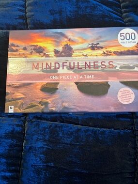 Mindfulness 500-Piece Jigsaw Puzzle - One Piece at a Time (Multicolor) sunset